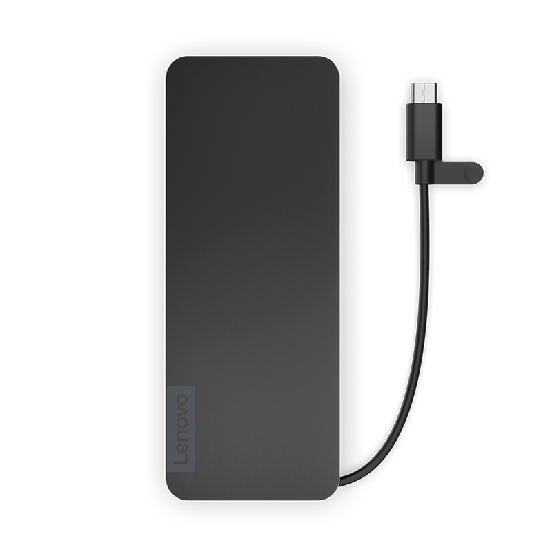 Hub De Puertos Portatil Lenovo, Delgado, Interfaz: Usb-c, Color Eclipse Black (negro) — vista 2