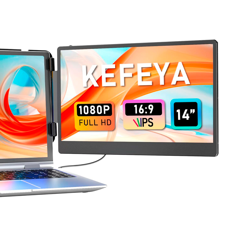 Extensor De Monitor De 14" Para Portatiles De 13" - 17", Fhd (1920x1080), Ips, Usb-c/hdmi
