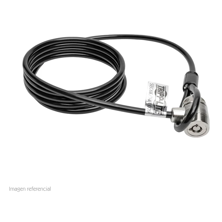 Cable De Seguridad Con Llave Para Laptop Tripp-lite Sec6k, 1.83 M, Negro.