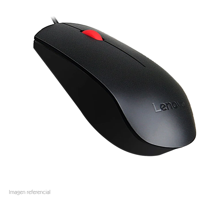 Mouse óptico Lenovo Essential, 1600 Dpi, Usb, Negro, Presentación En Caja.