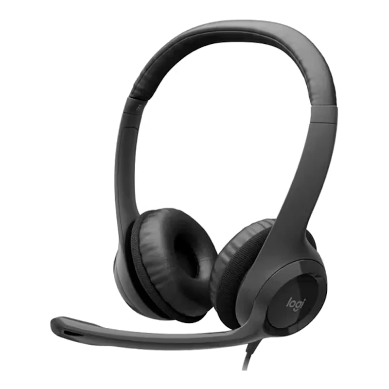 Auriculares Estereo (on-ear) Con Microfono Logitech H390, Interfaz Usb-a, Color Negro