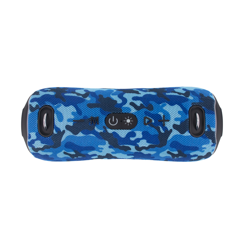 Parlante TEROS Ultra TE-6046BM, BT 5.3, RGB, TWS, color azul militar camuflado