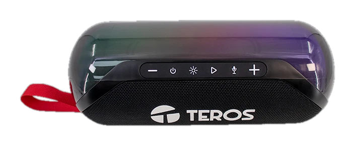 Parlante Inalámbrico Teros TE6047N, 20W, BT: 5.3, Iluminación RGB, Color Negro