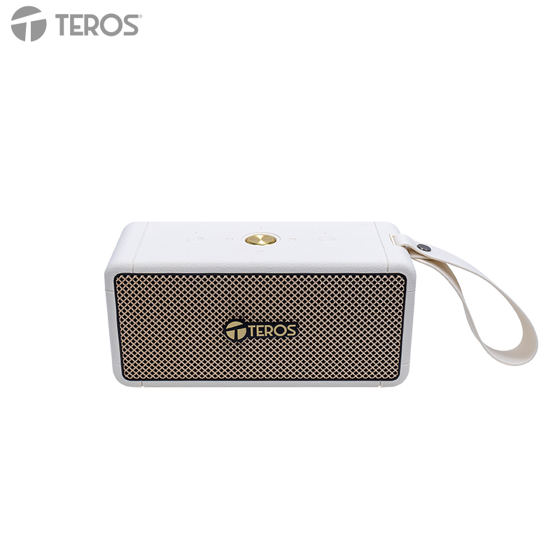 Parlante Inalámbrico Teros Legacy 6052, 40w, Bt 5.3, 4000 Mah, Usb, Tf, Aux, Beige