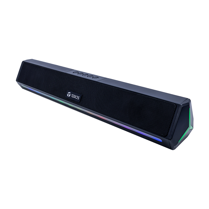 Barra de sonido portátil inalámbrico TEROS VIBE 6054, BT 6, 20W, USB-C, Iluminación LED