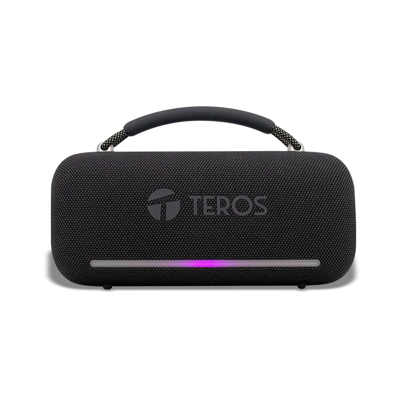 Parlante Inalámbrico Teros Vibes Vb-6049blk, 60w, Bt 5.3, 4000 Mah, Usb, Luces Led, Negro
