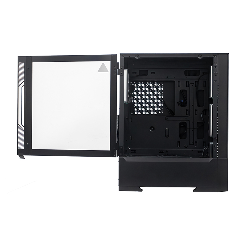 Case sin fuente Gamer TEROS TE-1330G, ITX, M-ATX, ATX, E-ATX, 3.5" y 2.5", Negro
