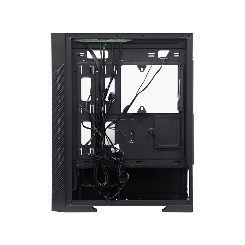 Case sin fuente Gamer TEROS TE-1330G, ITX, M-ATX, ATX, E-ATX, 3.5" y 2.5", Negro