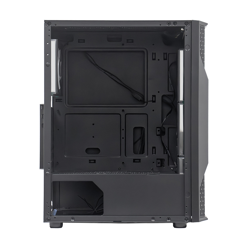 Case sin fuente gamer TEROS TE-1332G, ITX, M-ATX, ATX, 3.5" y 2.5", negro