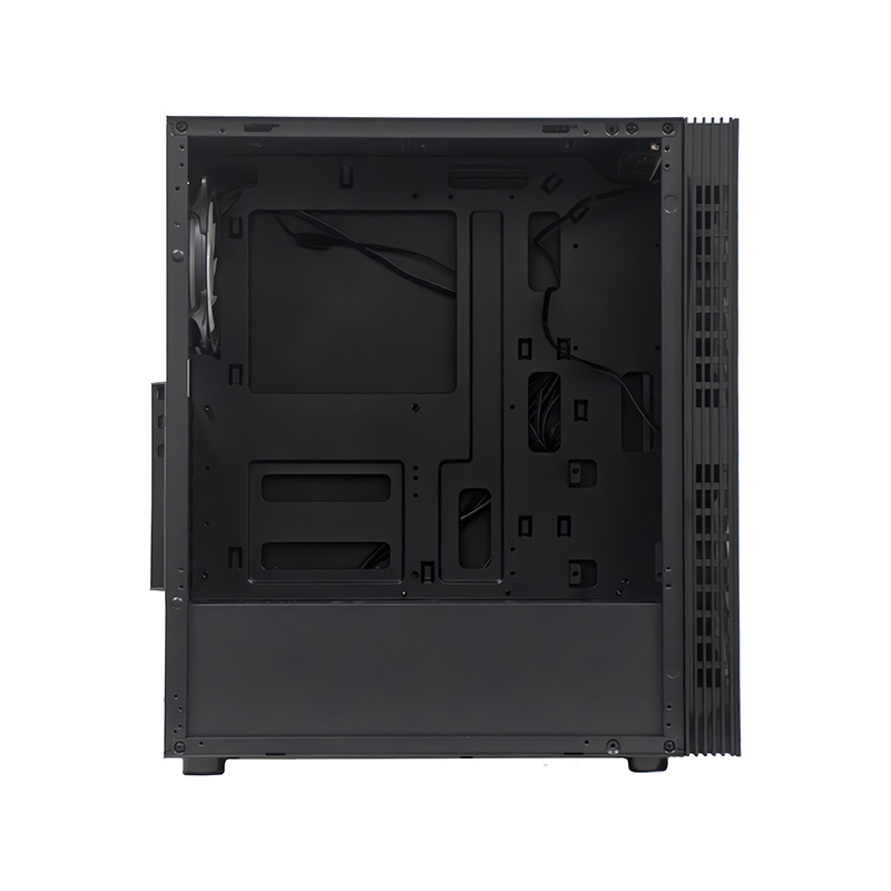 Case sin fuente gamer TEROS TE-1333G, ITX, M-ATX, ATX, 3.5" y 2.5", negro