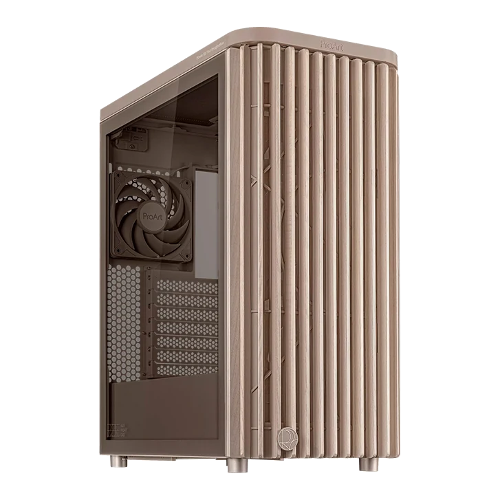 Case Asus Proart Pa401 Wood Edition Beige - Tempered Glass Panel
