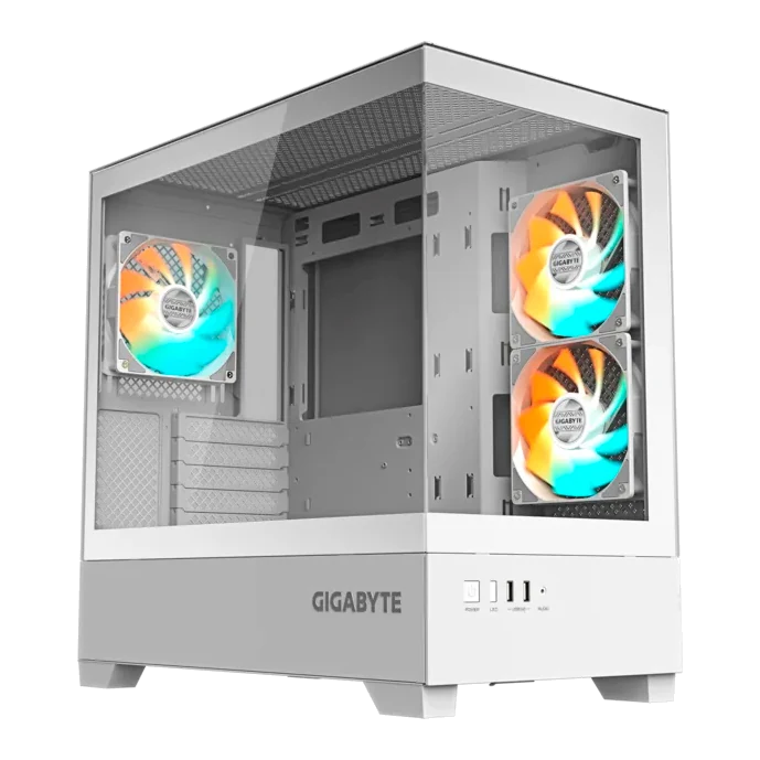 Case Gigabyte Gb-c201p Panoramic, Mid Tower, Compatible Con Mini-itx/m-atx, Color Blanco