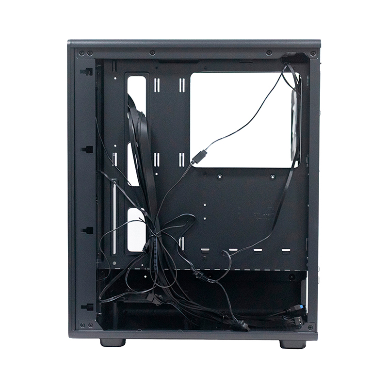 Case sin fuente gamer TEROS TE-1323G, ITX, M-ATX, ATX, 3.5" y 2.5", negro