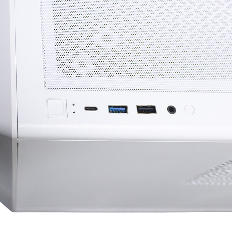 Case gamer TEROS TE-1322G, Mid Tower, USB 3.0 / USB 2.0, audio, ventilador RGB, blanco