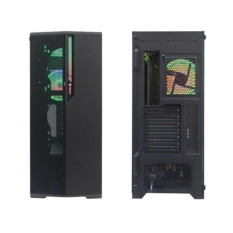 Case Gamer Teros Te1175n, Mid Tower, Negro, Usb 3.0, Usb 2.0, Audio. — vista 2