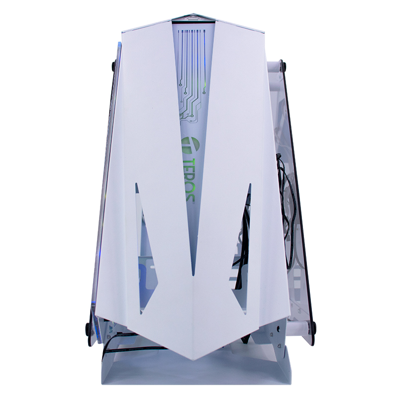 Case gamer TEROS TE-1316G, Mid Tower, USB 3.0 / USB 2.0, audio, ventilador ARGB, blanco