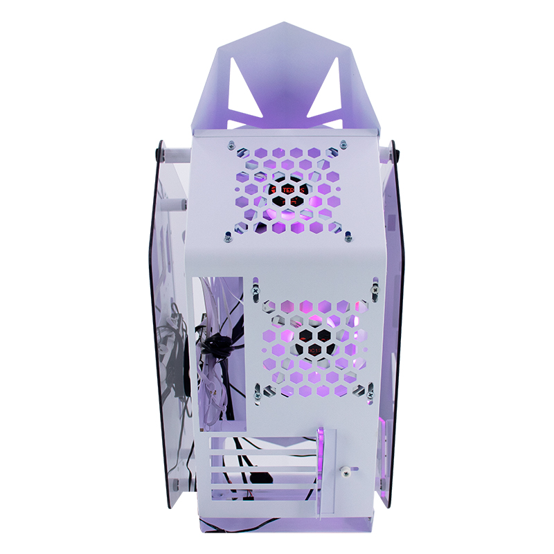 Case gamer TEROS TE-1316G, Mid Tower, USB 3.0 / USB 2.0, audio, ventilador ARGB, blanco