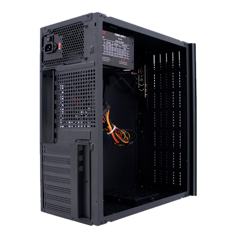 Case TEROS TE-1036S, Factor de forma ATX, 250 W, USB 3.0 / 2.0, audio, negro.