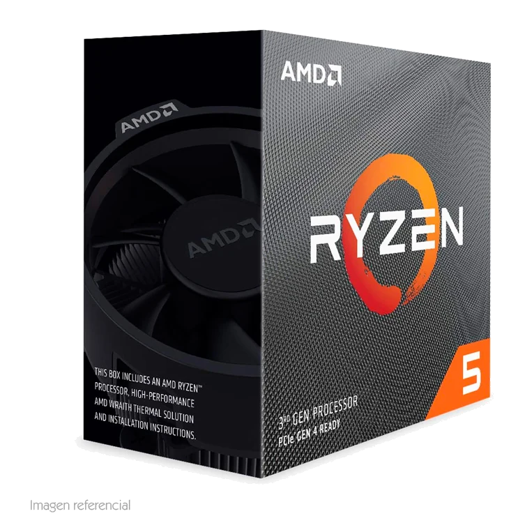 Procesador Amd Ryzen 5 3600, 3.6 / 4.2ghz, 32mb L3 Cache, 6-cores, Am4, 7nm, Tdp: 65w.