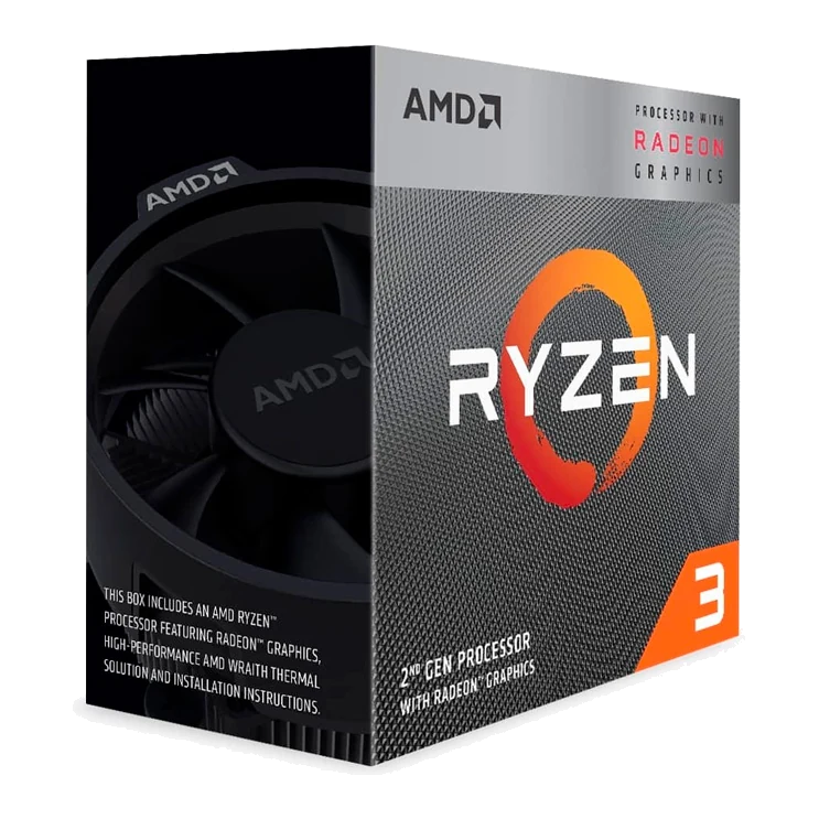 Procesador Amd Ryzen 3 3200g, 3.60ghz, 4mb L3, 4 Core, Am4, 14nm, 65 W.