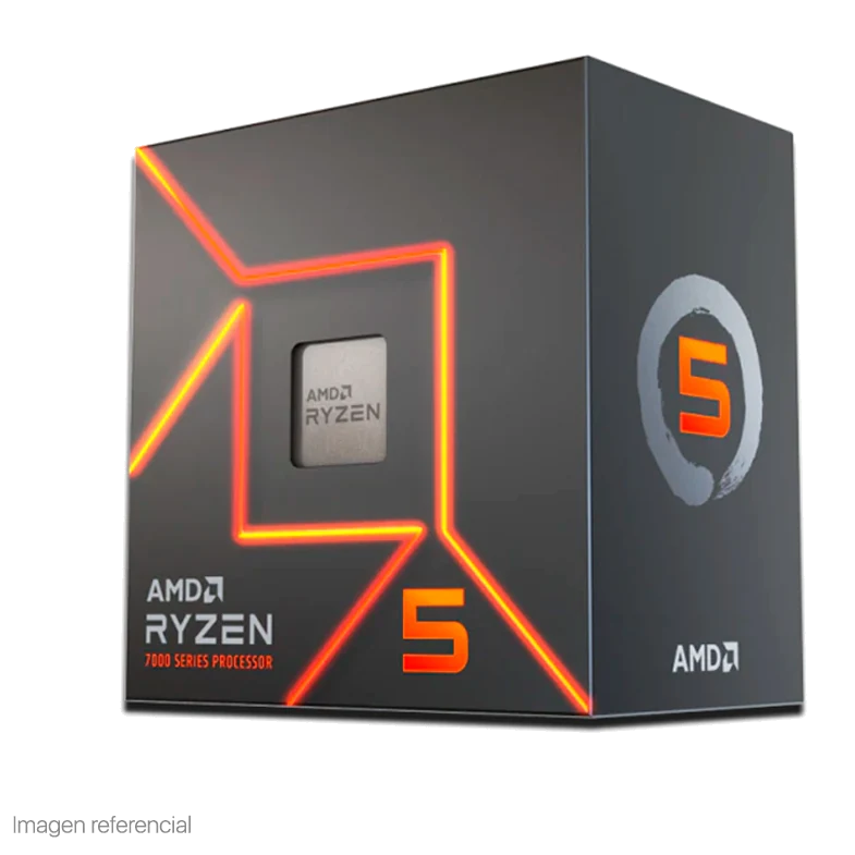 Procesador Amd Ryzen 5 7600 3.8/5.1ghz, 32mb L3, 6-core, Am5, 65w.