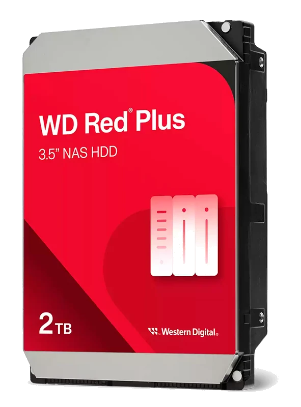 Disco Duro Western Digital Red Plus Wd20efpx, 2tb, Sata, 5400rpm, 3.5", Cache 64mb