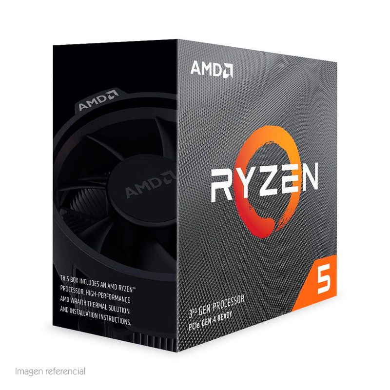 Procesador Amd Ryzen 5 3600, 3.6 / 4.2ghz, 32mb L3 Cache, 6-cores, Am4, 7nm, Tdp: 65w.