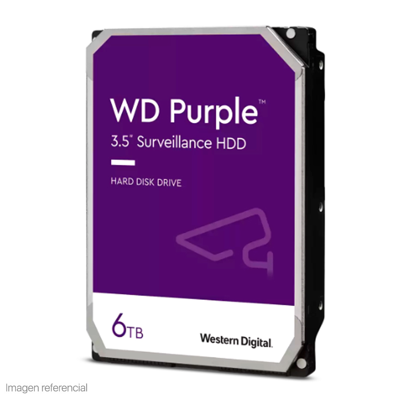 Disco Duro Western Digital Wd Purple, 6tb, Sata 6.0 Gb/s, 5400 Rpm, 256mb Cache, 3.5".