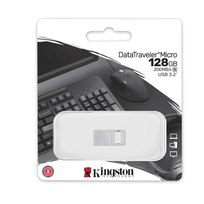 Memoria Flash Kingston Datatraveler Micro Unidad Flash Usb Ultrapequeño Con Metal Premium. — vista 2