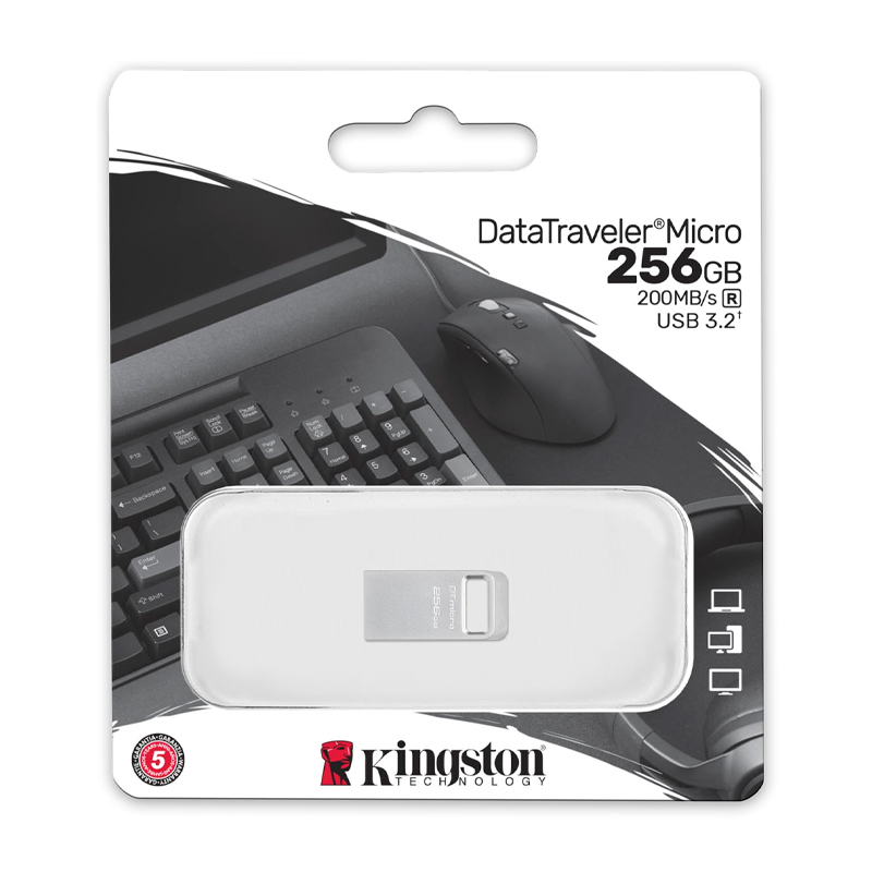 Memoria Flash Kingston Datatraveler Micro Unidad Flash Usb Ultrapequeño Con Metal Premium. — vista 2