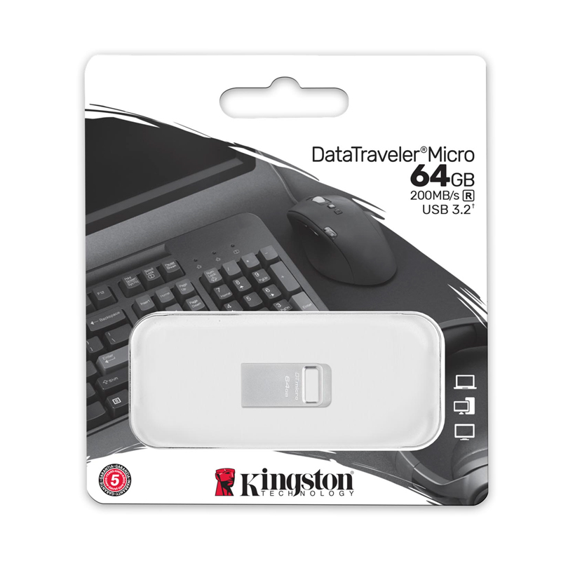 Memoria Flash Kingston Datatraveler Micro Unidad Flash Usb Ultrapequeño Con Metal Premium. — vista 2