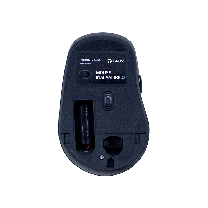 Mouse Inalámbrico Teros TE-1228S, 6 Botones, 2.4GHz, USB, Color Negro
