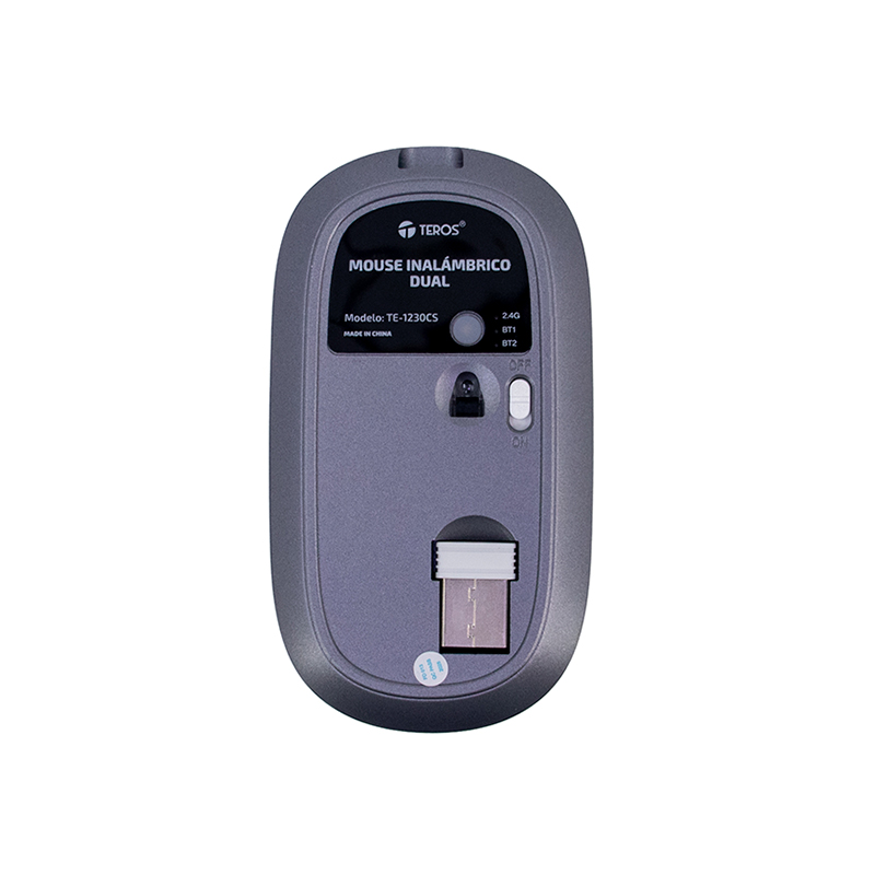 Mouse Inalámbrico Dual Teros Te-1230cs, 3 Botones, 1200dpi — vista 2