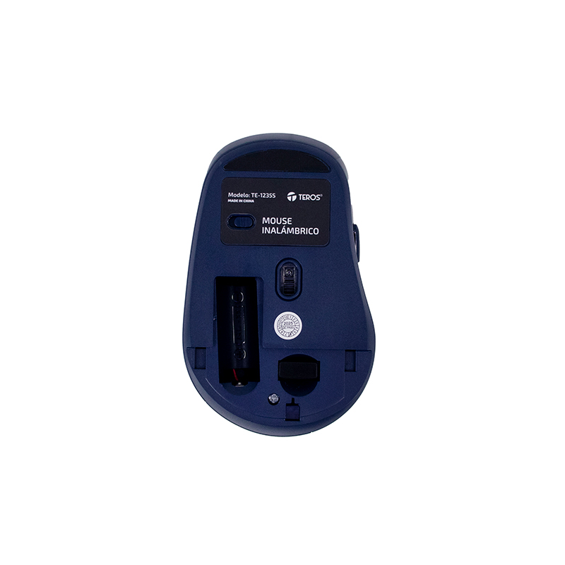 Mouse Inalámbrico Teros TE-1235S, 2.4GHz, 6 Botones, USB, Color Azul