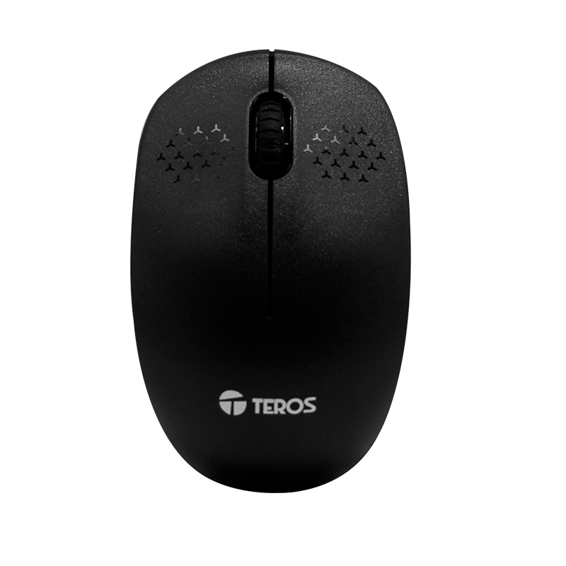 Kit teclado y mouse TEROS TE-4071S, inalámbrico, 2.4 GHz, acabado elegante, negro, español