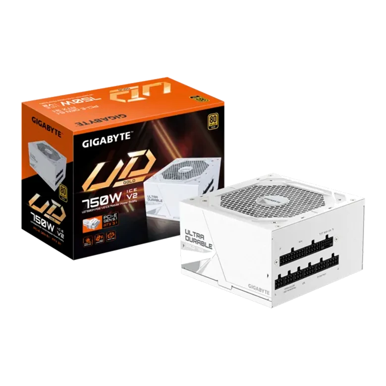 Fuente De Alimentación Gigabyte Ud750gm Pg5 V2 Ice 750w, 80 Plus Gold, Formato Atx.