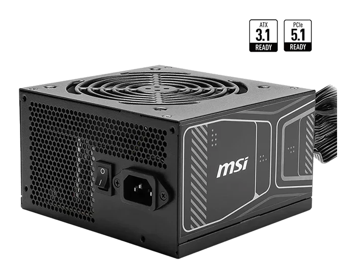 Fuente De Alimentación Msi Mag A750gn Pcie5, 750w, 80 Plus Gold, Formato Atx.