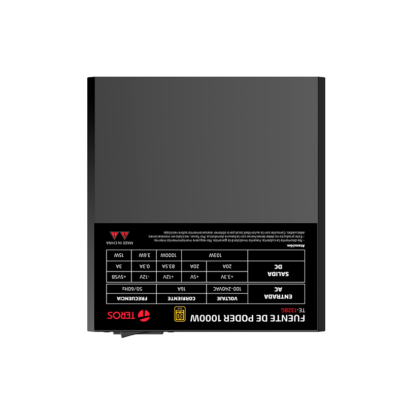 Fuente de Alimentación Gamer Teros TE-1328G, Formato ATX, 1000W 80 Plus Gold 155-240V
