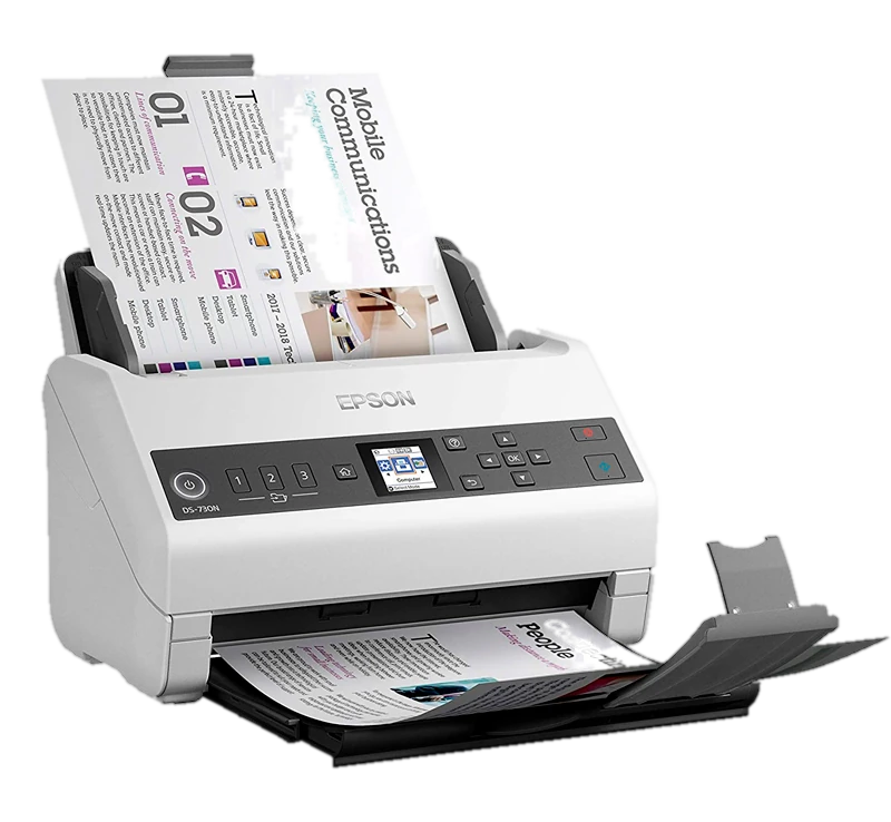 Escáner Epson Ds-730n, Usb 2.0, Ethernet, Alimentacion Vertical, Duplex A Color.