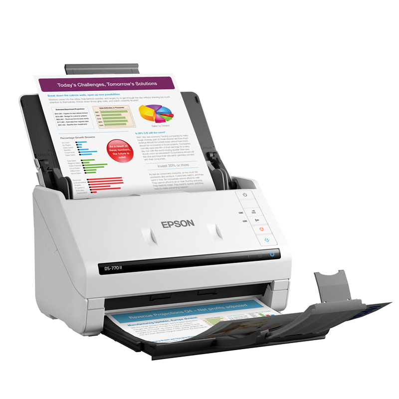 Escáner De Documentos Epson Ds-770 Ii Usb 3.0 De Alta Velocidad, Sensor Optico Color (cis)
