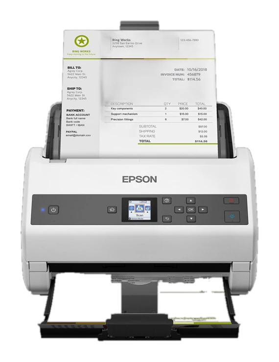 Escáner de documento Epson WorkForce DS-870, 600dpi, 65 ppm / 130 ipm, ADF.