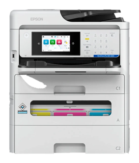 Impresora Epson MFP Color WorkForce Pro EM-C800, Imprime/Escanea/Copia/Fax/USB/WLAN/LAN