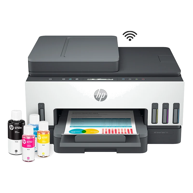 Multifuncional De Tinta Hp Smart Tank 750, Impresión/escaneo/copia/wi-fi/bluetooth Le/lan