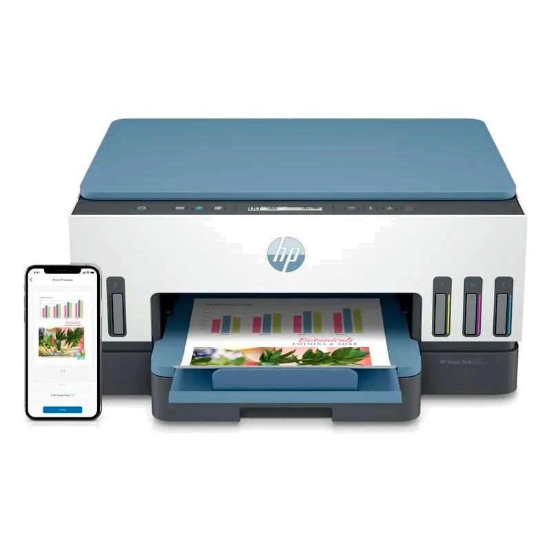 Multifuncional De Tinta Hp Smart Tank 725, Impresión/escaneo/copia/wi-fi/bluetooth Le/usb
