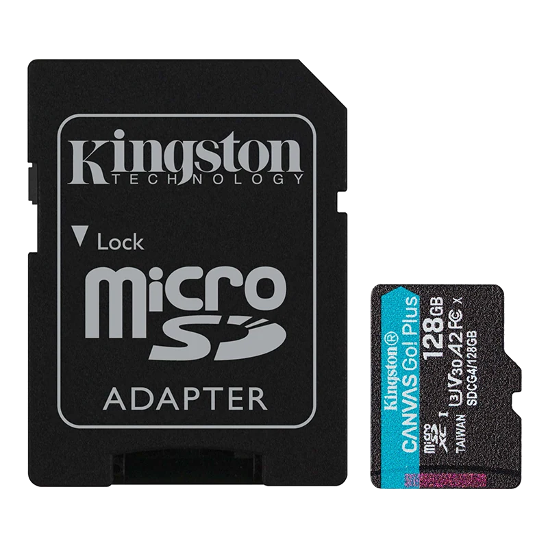 Memoria Flash Microsd Kingston Canvas Go! Plus, 128gb, Con Adaptador Sd