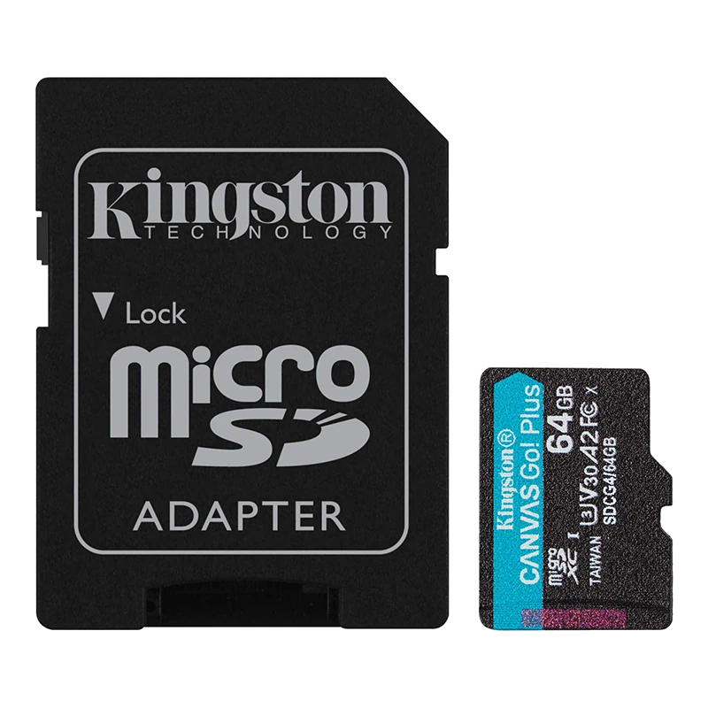 Memoria Flash Microsd Kingston Canvas Go! Plus, 64gb, Con Adaptador Sd