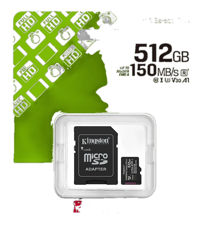 Tarjeta De Memoria Kingston 512gb Microsd Canvas Select Plus -150mb/seg - Uhs-i Clase 10 — vista 2