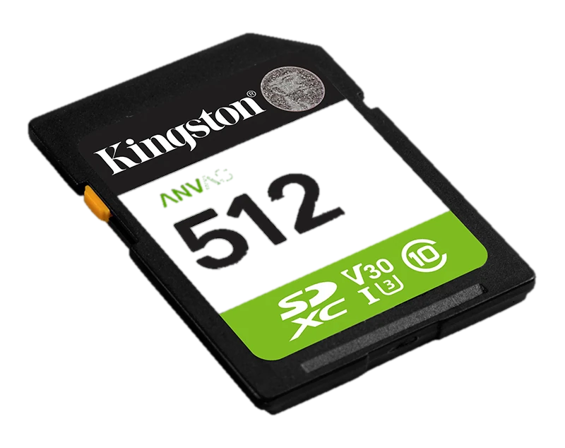 Memoria Card SD Kingston SD Canvas Select Plus 512GB, categoría de velocidad: UHS-I/U3/V30