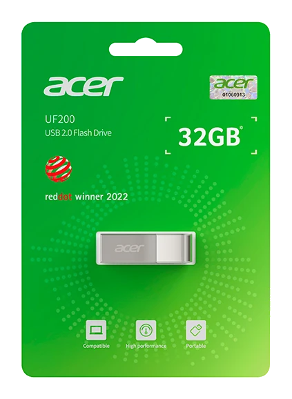 Memoria Flash Usb Acer Uf200-32gb, Interfaz Usb 2.0