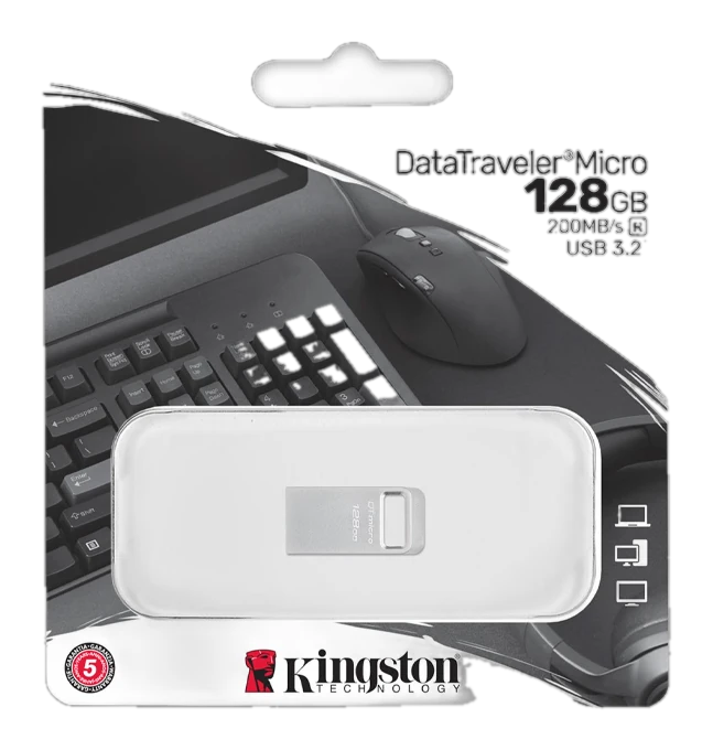 Memoria Flash Kingston Datatraveler Micro Unidad Flash Usb Ultrapequeño Con Metal Premium. — vista 2